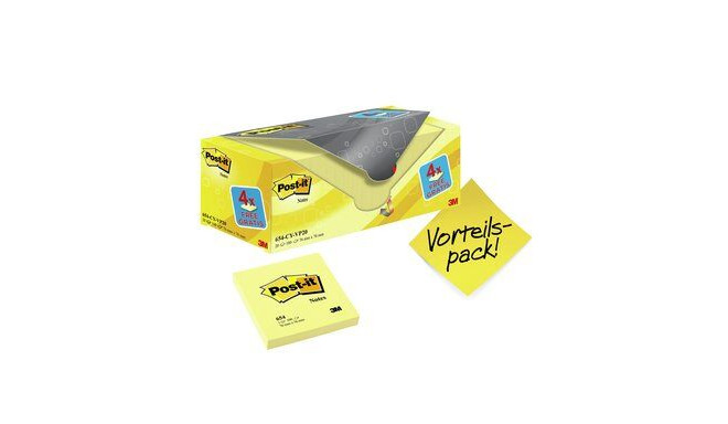 Sticky Notes Post-it CANARY YELLOW Yellow 7,6 x 7,6 cm 20 Pieces 76 x 76 mm