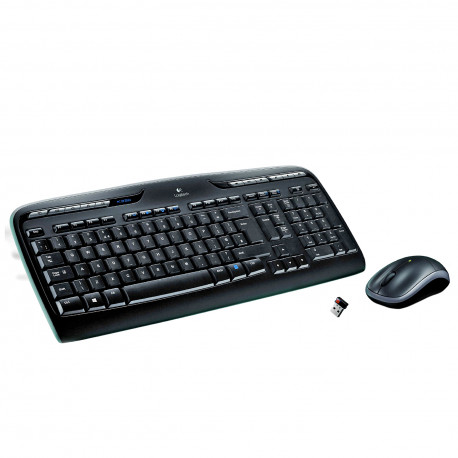 Keyboard and Wireless Mouse Logitech MK330 Black Spanish Qwerty