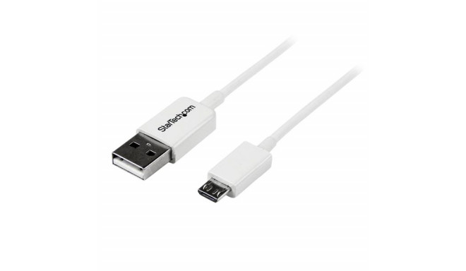 Универсальный кабель USB-MicroUSB Startech USBPAUB2MW Белый Жёлтый (4 штук)