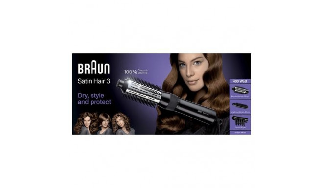 Braun Satin Hair 3 AS 330 Hot air brush Black, Blue, Lilac 400 W 2 m