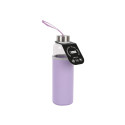 Borosilikaatklaasist pudel Itotal violetse neopreenist kattega, 500 ml