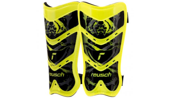 Ochraniacze piłkarskie Reusch Shinguard Attrakt Lite żółto-czarne 5377045 2700 L
