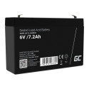 GREEN CELL Battery AGM VRLA 6V 7.2Ah