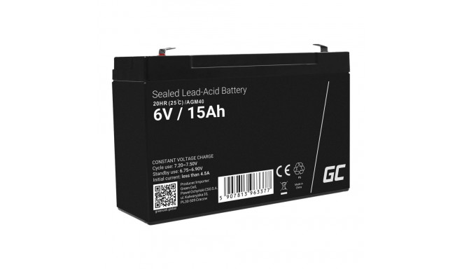 GREENCELL battery AGM VRLA 6V 15Ah