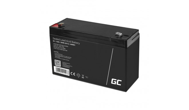 GREEN CELL Battery AGM 6V12AH