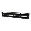 GEMBIRD NPP-C648CM-001 Gembird 19 patch panel 48 port 2U cat.6 with rear cable management, black