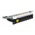 NETRACK 104-10 Netrack patch panel 19 24-ports cat. 5e UTP, 0,5U, with shelf