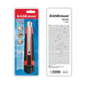 Cutter auto-lock ErichKrause Arrow, 18mm, red (plastic blister 1 pc)