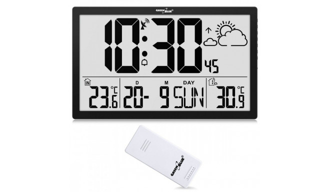 Here is a detailed product overview for the Large LCD Wall Clock Multifunctional GB218