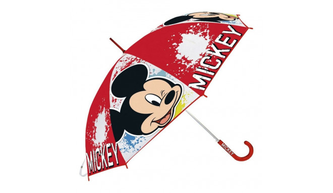 Umbrella Mickey Mouse Happy Smiles Red (Ø 80 cm)