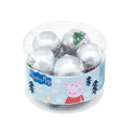 Eglītes rotājums Peppa Pig Cosy corner Sudrabains 10 gb. Plastmasa (Ø 6 cm)