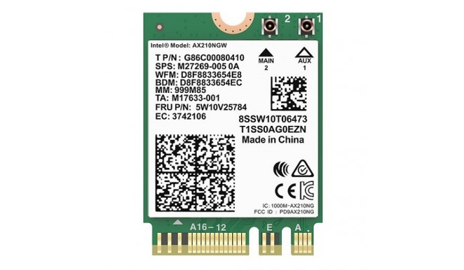 Wi-Fi 6E and Bluetooth M.2 Adapter, 3000Mbps, 2.4GHz, 5GHz, 6GHz