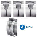 Tatkraft Ida Strong Adhesive Towel Rack (Value Pack 4 Pcs) Up to 5 kg Stainless Steel