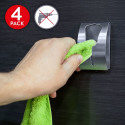 Tatkraft Ida Strong Adhesive Towel Rack (Value Pack 4 Pcs) Up to 5 kg Stainless Steel