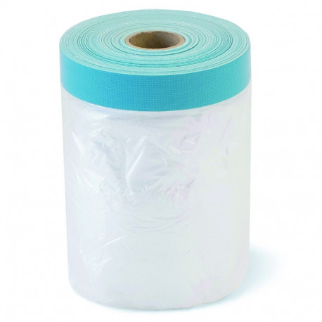 Krāsotāju lente (auduma) ar plēvi 55cm x 14m