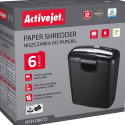 Activejet ASH-0601S Shredder for documents, black.