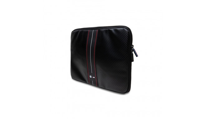 BMW Carbon & Red Stripe sleeve for a 14" laptop - black