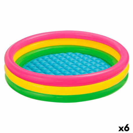 Täispuhutav lastebassein Intex Sunset Rõngad 131 L 114 x 25 x 114 cm (6 Ühikut)