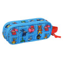 Kahe tõmblukuga pliiatsikarp PJ Masks Sinine 21 x 8 x 6 cm