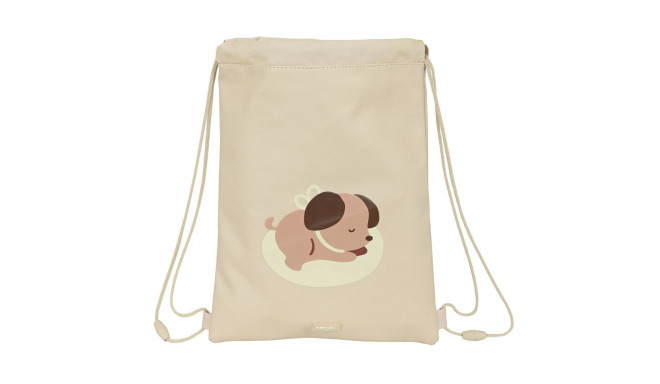 Backpack with Strings Safta Puppy Beige