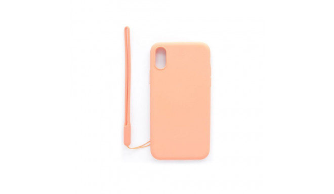 Evelatus Apple iPhone X/XS Soft Touch Silicone Case with Strap Pink