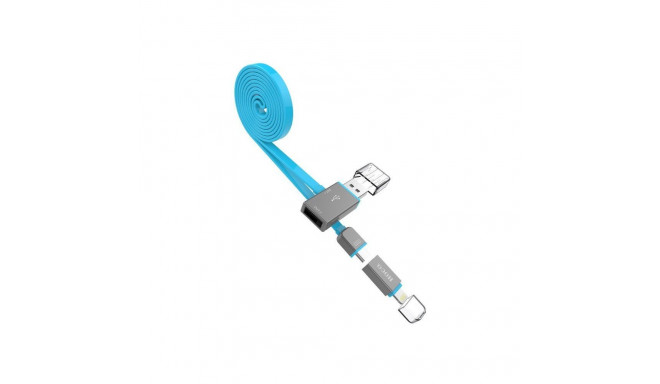 Hoco UPL03 Share line apple + micro usb blue
