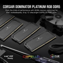 Corsair 64 GB DDR5-6200 Kit, memory (black, CMT64GX5M4B6200C32, Dominator Platinum RGB, XMP)