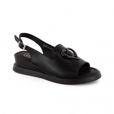 Filippo W PAW534A leather wedge sandals, black (40)