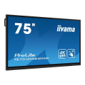 IIYAMA TE7512MIS-B3AG 75inch iiWare10 Android 11 40-Points PureTouch IR with zero bonding 3840x2160 