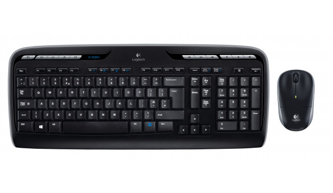 Клавиатура и мышь Logitech Wireless Combo MK330 Чёрный Qwerty US