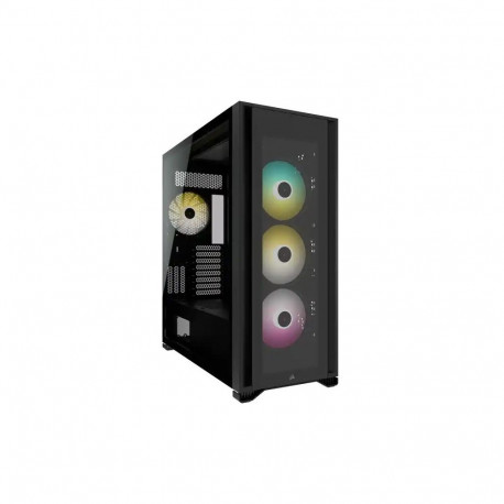 Corsair | Tempered Glass Full-Tower PC Case | iCUE 7000X RGB | Side window | Black | Full-Tower | Po