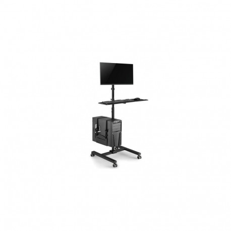 Maclean professional stand, mobile computer station on wheels, max 17"-32", max 20kg, MC-793