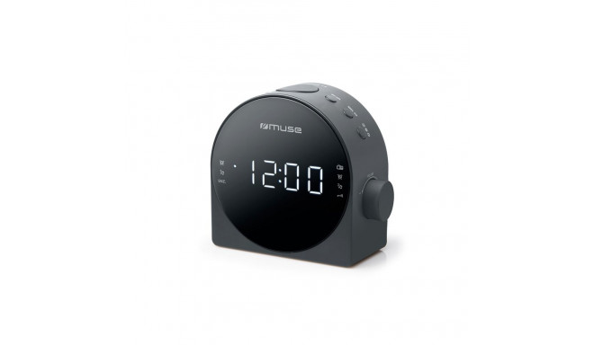 Muse | M-185CR | Dual Alarm Clock radio PLL | AUX in | Black