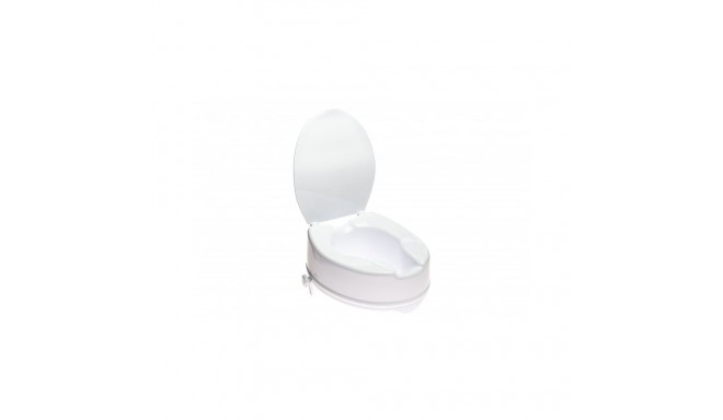 High raising toilet seat with flap