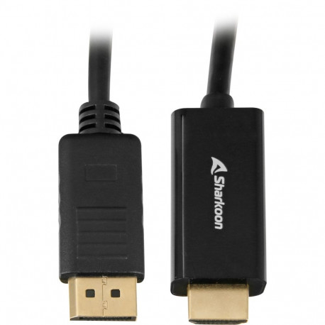 Adapterkabel Displayport 1.2 > HDMI 4K (schwarz, 1 Meter)