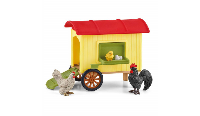 Schleich Farm World mobile chicken coop, play figure