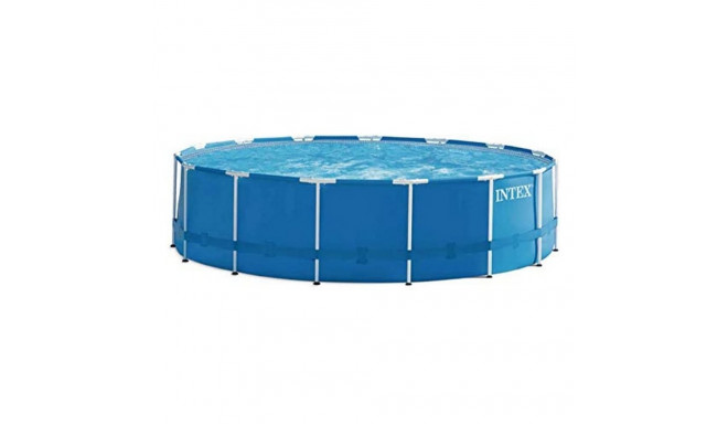 Intex Frame Pool Set Rondo, 457 x 122cm, swimming pool (dark blue/white, cartridge filter system ECO