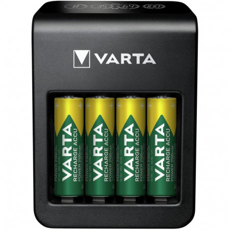 LCD-näidikuga nutikas laadija+, sisaldab 4x Mignon AA 2100mAh