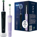 Braun Oral-B Vitality Pro D103 Duo, electric toothbrush (black/purple, black/purple violet, incl. 2n