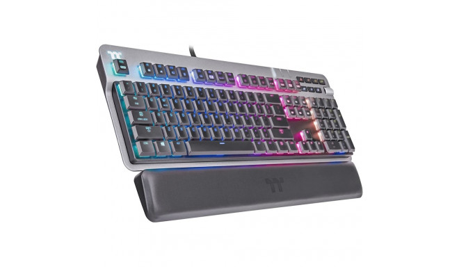 DE layout - Thermaltake Argent K6 RGB, gaming keyboard (titanium, Cherry MX Low Profile RGB Speed)