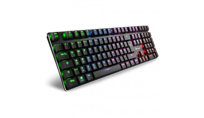 DE layout - Sharkoon PureWriter RGB, gaming keyboard (black, Kailh Choc Low Profile Blue)