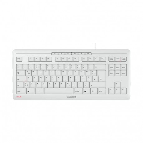 DE layout - CHERRY STREAM KEYBOARD TKL, keyboard (white/grey, SX scissor technology)