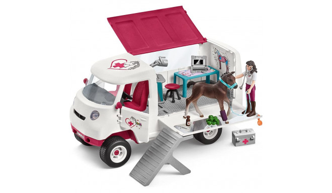 Schleich Horse Club Mobile veterinarian with Hanoverian foal, play figure