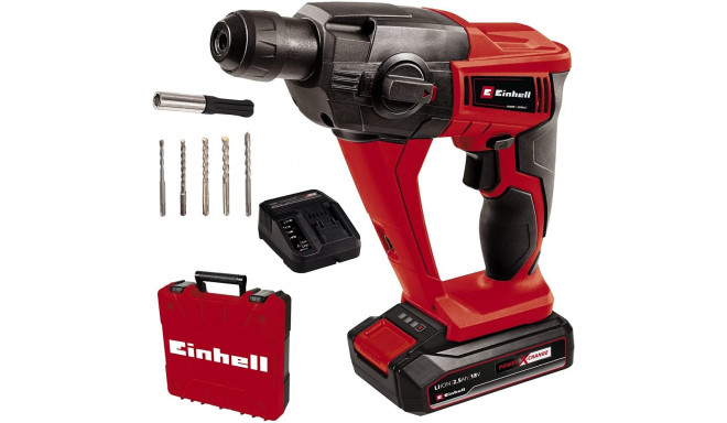 Einhell Cordless Hammer Drill TE-HD 18 Li (red/black, Li-Ion battery 2.5 Ah, case)