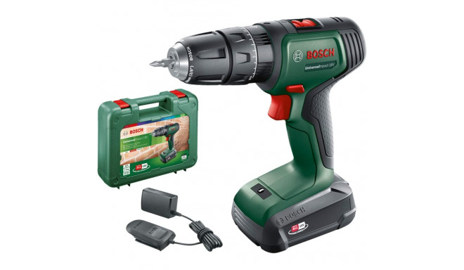 Bosch Cordless impact drill UniversalImpact 18V (green/black, Li-ion battery 1.5Ah, case)