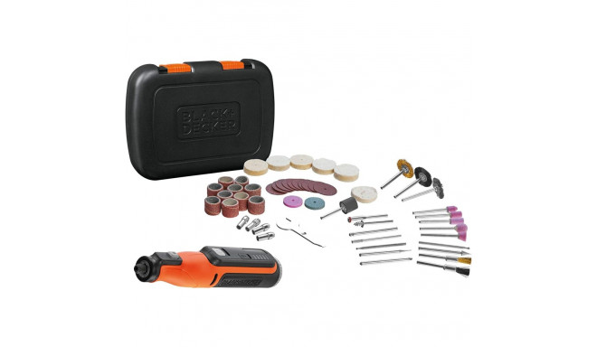 Black+Decker BCRT8IK-XJ multifunction tool, 7.2 volts (orange/black, 52-piece accessories, in case)