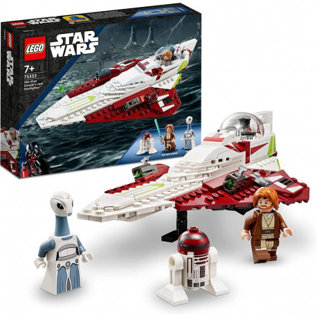 LEGO 75333 Star Wars Obi-Wan Kenobis Jedi Starfighter Construction Toy (Buildable Set with Taun We, 