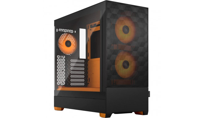 Fractal Design Pop Air RGB orange Core TG Clear Tint, Tower Case (black/orange)