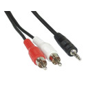 Audiokabel 3,5mm > StereoCinch (schwarz, 1,5 Meter)