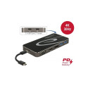 USB-C dock: 1xHDMI, 1x Displayport, 1x VGA, 2x USB-C 3.2, sobib ka MAC´ile